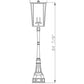Z-Lite Seoul 18" W x 113" H 4-Light Black Aluminum Frame Clear Glass Shade Outdoor Post Mounted Fixture