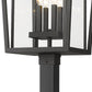 Z-Lite Seoul 18" W x 125" H 4-Light Black Aluminum Frame Clear Glass Shade Outdoor Post Mounted Fixture