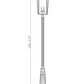 Z-Lite Seoul 18" W x 126" H 4-Light Black Aluminum Frame Clear Glass Shade Outdoor Post Mounted Fixture