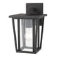Z-Lite Seoul 8" 1-Light Black Outdoor Wall Sconce With Clear Glass Shade