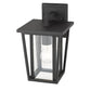 Z-Lite Seoul 8" 1-Light Black Outdoor Wall Sconce With Clear Glass Shade