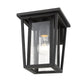 Z-Lite Seoul 8" 1-Light Black Outdoor Wall Sconce With Clear Glass Shade