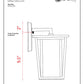 Z-Lite Seoul 8" 1-Light Black Outdoor Wall Sconce With Clear Glass Shade