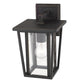 Z-Lite Seoul 8" 1-Light Oil Rubbed Bronze Outdoor Wall Sconce With Clear Glass Shade