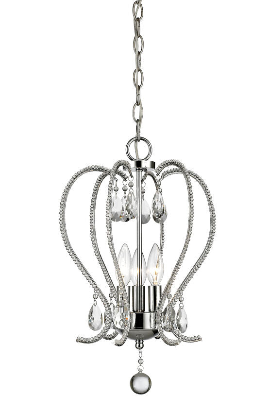 Z-Lite Serenade 13" 3-Light Chrome Steel Chandelier