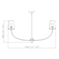 Z-Lite Shannon 42" 6-Light Brushed Nickel Steel and White Fabric Shade Chandelier