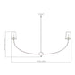 Z-Lite Shannon 62" 6-Light Brushed Nickel Steel and White Fabric Shade Chandelier