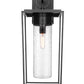Z-Lite Sheridan 10" 1-Light Black Aluminum Outdoor Wall Sconce With Seedy Glass Shade