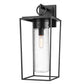 Z-Lite Sheridan 10" 1-Light Black Aluminum Outdoor Wall Sconce With Seedy Glass Shade