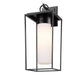 Z-Lite Sheridan 10" 1-Light Black Aluminum Outdoor Wall Sconce With White Opal Glass Shade