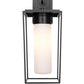 Z-Lite Sheridan 10" 1-Light Black Aluminum Outdoor Wall Sconce With White Opal Glass Shade
