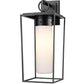 Z-Lite Sheridan 10" 1-Light Black Aluminum Outdoor Wall Sconce With White Opal Glass Shade