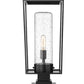 Z-Lite Sheridan 10" 1-Light Black Outdoor Pier Mounted Fixture and Square Pier Mount Hardware With Seedy Glass Shade