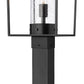 Z-Lite Sheridan 10" W x 116" H 1-Light Black Aluminum and Steel Seedy Glass Outdoor Post Mounted Fixture