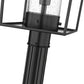 Z-Lite Sheridan 10" W x 117" H 1-Light Black Aluminum and Steel Seedy Glass Shade Outdoor Post Mounted Fixture