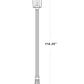 Z-Lite Sheridan 10" W x 117" H 1-Light Black Aluminum and Steel Seedy Glass Shade Outdoor Post Mounted Fixture