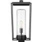 Z-Lite Sheridan 10" W x 22" H 1-Light Black Outdoor Post Mount Fixture With Seedy Glass Shade