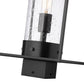 Z-Lite Sheridan 10" W x 22" H 1-Light Black Outdoor Post Mount Fixture With Seedy Glass Shade