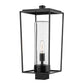 Z-Lite Sheridan 10" W x 22" H 1-Light Black Outdoor Post Mount Fixture With Seedy Glass Shade