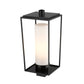 Z-Lite Sheridan 10" W x 22" H 1-Light Black Outdoor Post Mount Fixture With White Opal Glass Shade