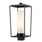 Z-Lite Sheridan 10" W x 22" H 1-Light Black Outdoor Post Mount Fixture With White Opal Glass Shade