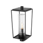 Z-Lite Sheridan 10" W x 23" H 1-Light Black Outdoor Post Mount Fixture With Seedy Glass Shade