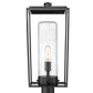 Z-Lite Sheridan 10" W x 23" H 1-Light Black Outdoor Post Mount Fixture With Seedy Glass Shade