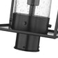 Z-Lite Sheridan 10" W x 23" H 1-Light Black Outdoor Post Mount Fixture With Seedy Glass Shade