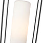 Z-Lite Sheridan 10" W x 23" H 1-Light Black Outdoor Post Mount Fixture With White Opal Glass Shade