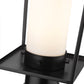 Z-Lite Sheridan 595PHMR-519P-BK 1-Light Aluminum Black Frame White Opal Glass Shade Outdoor Post Mounted Fixture
