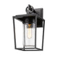 Z-Lite Sheridan 7" 1-Light Black Aluminum Outdoor Wall Sconce With Seedy Glass Shade