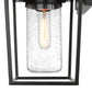 Z-Lite Sheridan 7" 1-Light Black Aluminum Outdoor Wall Sconce With Seedy Glass Shade