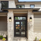 Z-Lite Sheridan 7" 1-Light Black Aluminum Outdoor Wall Sconce With Seedy Glass Shade
