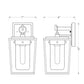 Z-Lite Sheridan 7" 1-Light Black Aluminum Outdoor Wall Sconce With Seedy Glass Shade