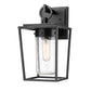 Z-Lite Sheridan 7" 1-Light Black Aluminum Outdoor Wall Sconce With Seedy Glass Shade