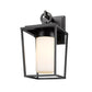 Z-Lite Sheridan 7" 1-Light Black Aluminum Outdoor Wall Sconce With White Opal Glass Shade