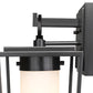 Z-Lite Sheridan 7" 1-Light Black Aluminum Outdoor Wall Sconce With White Opal Glass Shade