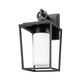 Z-Lite Sheridan 7" 1-Light Black Aluminum Outdoor Wall Sconce With White Opal Glass Shade