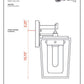 Z-Lite Sheridan 7" 1-Light Black Aluminum Outdoor Wall Sconce With White Opal Glass Shade