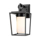 Z-Lite Sheridan 7" 1-Light Black Aluminum Outdoor Wall Sconce With White Opal Glass Shade