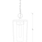 Z-Lite Sheridan 8" 1-Light Black Aluminum Outdoor Chain Mount Ceiling Fixture With White Opal Glass Shade