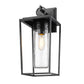 Z-Lite Sheridan 8" 1-Light Black Aluminum Outdoor Wall Sconce With Seedy Glass Shade