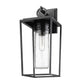 Z-Lite Sheridan 8" 1-Light Black Aluminum Outdoor Wall Sconce With Seedy Glass Shade