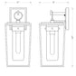 Z-Lite Sheridan 8" 1-Light Black Aluminum Outdoor Wall Sconce With Seedy Glass Shade