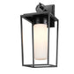 Z-Lite Sheridan 8" 1-Light Black Aluminum Outdoor Wall Sconce With White Opal Glass Shade