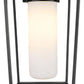 Z-Lite Sheridan 8" 1-Light Black Aluminum Outdoor Wall Sconce With White Opal Glass Shade