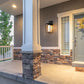 Z-Lite Sheridan 8" 1-Light Black Aluminum Outdoor Wall Sconce With White Opal Glass Shade