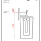 Z-Lite Sheridan 8" 1-Light Black Aluminum Outdoor Wall Sconce With White Opal Glass Shade