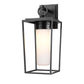 Z-Lite Sheridan 8" 1-Light Black Aluminum Outdoor Wall Sconce With White Opal Glass Shade