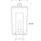 Z-Lite Sheridan 8" 1-Light Black Outdoor Pier Mounted Fixture and Square Pier Mount Hardware With Seedy Glass Shade
